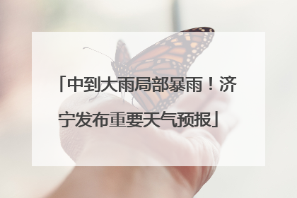 中到大雨局部暴雨！济宁发布重要天气预报