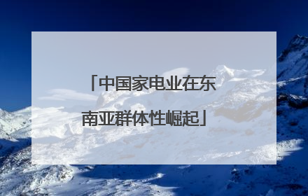 中国家电业在东南亚群体性崛起
