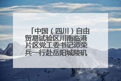 中国（四川）自由贸易试验区川南临港片区党工委书记谭荣兵一行赴岳阳城陵矶综保区考察