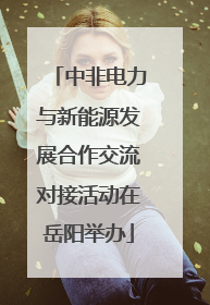 中非电力与新能源发展合作交流对接活动在岳阳举办