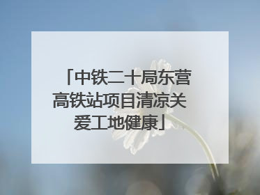 中铁二十局东营高铁站项目清凉关爱工地健康
