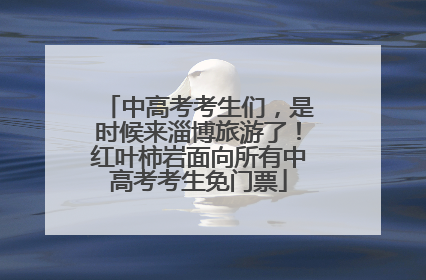 中高考考生们，是时候来淄博旅游了！红叶柿岩面向所有中高考考生免门票