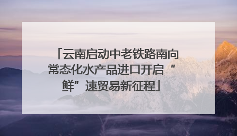 云南启动中老铁路南向常态化水产品进口开启“鲜”速贸易新征程