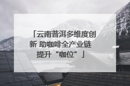 云南普洱多维度创新 助咖啡全产业链提升“咖位”