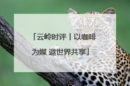 云岭时评丨以咖啡为媒 邀世界共享