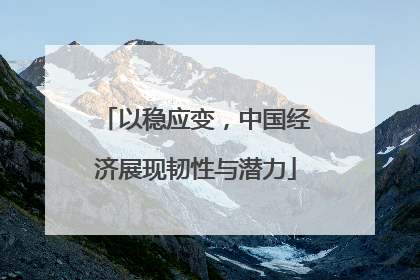 以稳应变，中国经济展现韧性与潜力