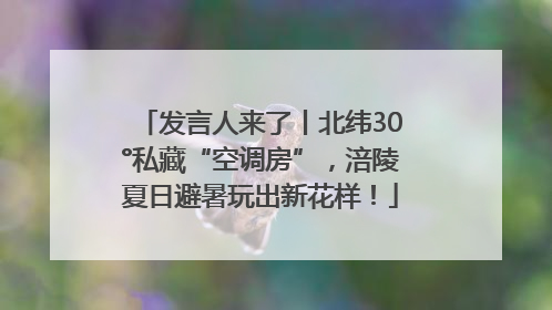 发言人来了丨北纬30°私藏“空调房”，涪陵夏日避暑玩出新花样！