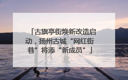 古旗亭街焕新改造启动，扬州古城“网红街巷”将添“新成员”