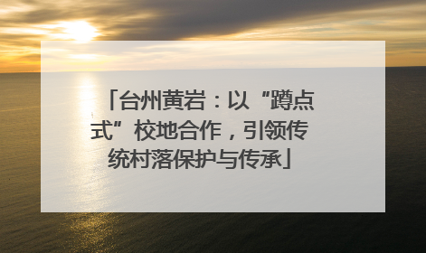 台州黄岩：以“蹲点式”校地合作，引领传统村落保护与传承