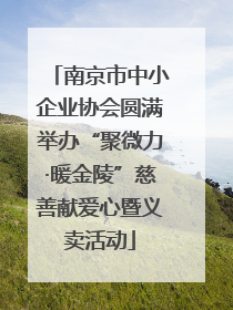 南京市中小企业协会圆满举办“聚微力·暖金陵”慈善献爱心暨义卖活动