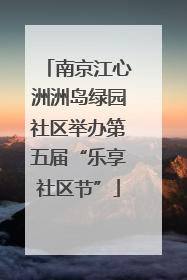 南京江心洲洲岛绿园社区举办第五届“乐享社区节”
