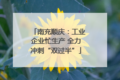 南充顺庆：工业企业忙生产 全力冲刺“双过半”