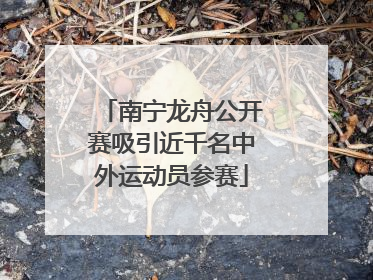 南宁龙舟公开赛吸引近千名中外运动员参赛
