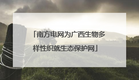 南方电网为广西生物多样性织就生态保护网