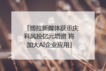 博拉新媒体获重庆科风投亿元增资 将加大AI企业应用