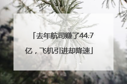 去年航司赚了44.7亿，飞机引进却降速