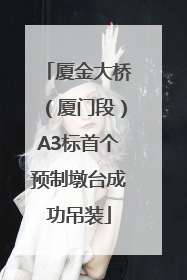 厦金大桥（厦门段）A3标首个预制墩台成功吊装