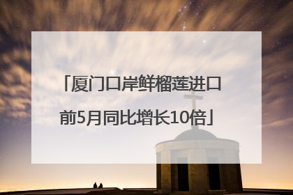厦门口岸鲜榴莲进口 前5月同比增长10倍