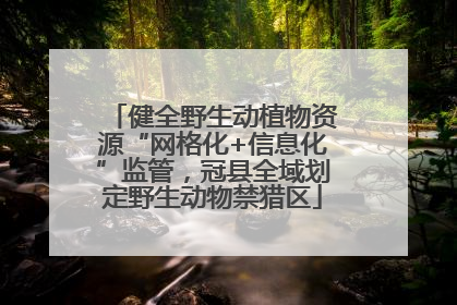 健全野生动植物资源“网格化+信息化”监管，冠县全域划定野生动物禁猎区