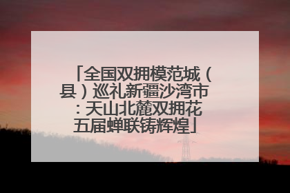 全国双拥模范城（县）巡礼新疆沙湾市：天山北麓双拥花 五届蝉联铸辉煌
