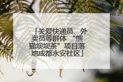 关爱快递员、外卖员等群体 “熊猫坝坝茶”项目落地成都永安社区
