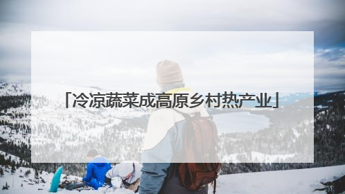 冷凉蔬菜成高原乡村热产业