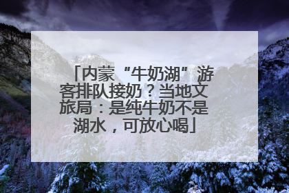 内蒙“牛奶湖”游客排队接奶？当地文旅局：是纯牛奶不是湖水，可放心喝