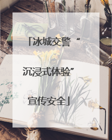 冰城交警“沉浸式体验”宣传安全