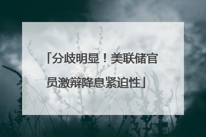 分歧明显！美联储官员激辩降息紧迫性