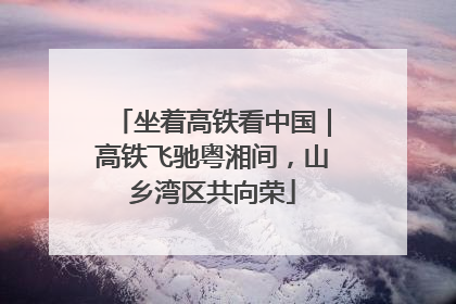 坐着高铁看中国｜高铁飞驰粤湘间，山乡湾区共向荣