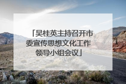吴桂英主持召开市委宣传思想文化工作领导小组会议