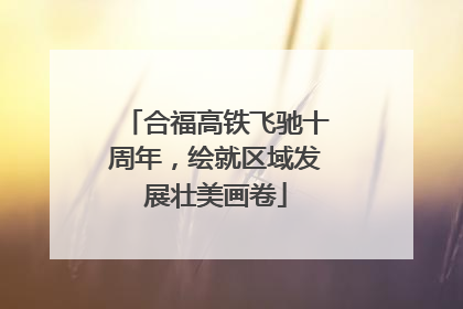 合福高铁飞驰十周年，绘就区域发展壮美画卷