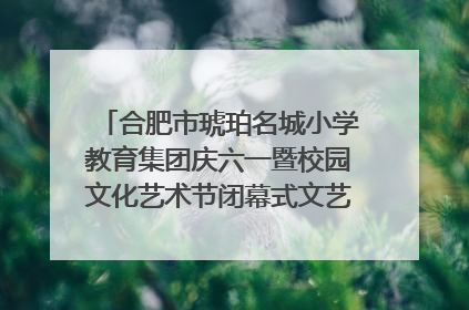 合肥市琥珀名城小学教育集团庆六一暨校园文化艺术节闭幕式文艺汇演圆满举行