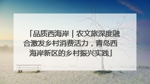 品质西海岸｜农文旅深度融合激发乡村消费活力，青岛西海岸新区的乡村振兴实践