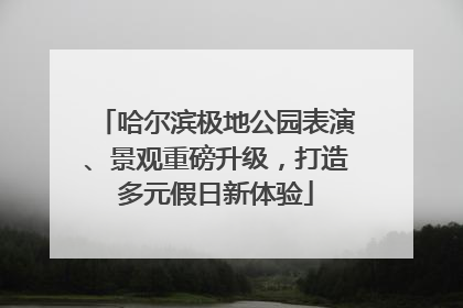 哈尔滨极地公园表演、景观重磅升级，打造多元假日新体验