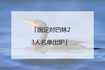 国足对巴林23人名单出炉