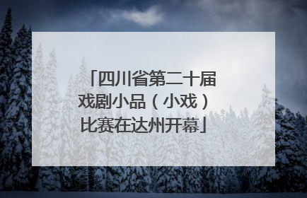 四川省第二十届戏剧小品（小戏）比赛在达州开幕