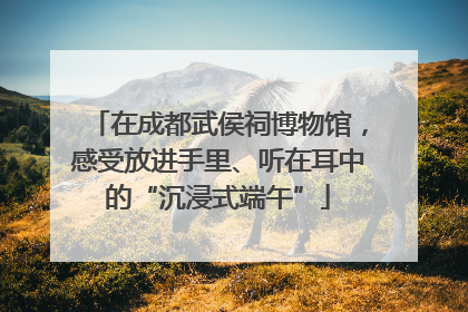 在成都武侯祠博物馆，感受放进手里、听在耳中的“沉浸式端午”