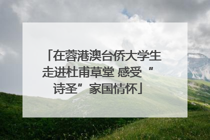 在蓉港澳台侨大学生走进杜甫草堂 感受“诗圣”家国情怀