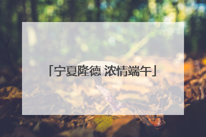 宁夏隆德 浓情端午
