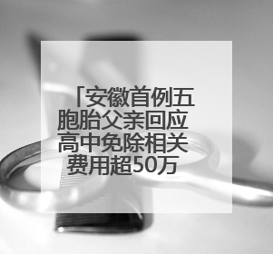 安徽首例五胞胎父亲回应高中免除相关费用超50万：希望孩子们将来不辜负社会各界的帮助与支持