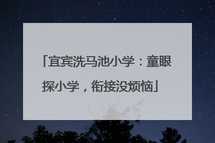 宜宾洗马池小学：童眼探小学，衔接没烦恼