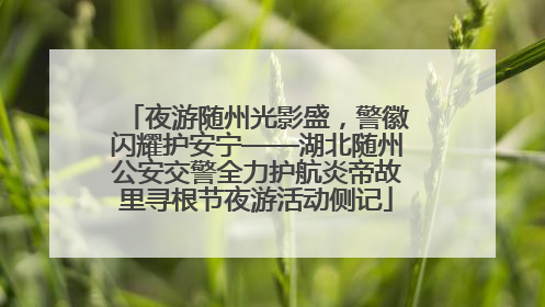 夜游随州光影盛，警徽闪耀护安宁——湖北随州公安交警全力护航炎帝故里寻根节夜游活动侧记