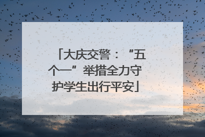 大庆交警：“五个一”举措全力守护学生出行平安