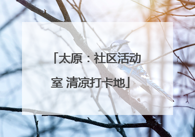 太原：社区活动室 清凉打卡地