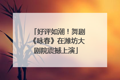 好评如潮！舞剧《咏春》在潍坊大剧院震撼上演