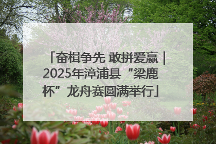 奋楫争先 敢拼爱赢｜2025年漳浦县“梁鹿杯”龙舟赛圆满举行
