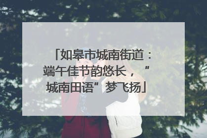 如皋市城南街道：端午佳节韵悠长，“城南田语”梦飞扬