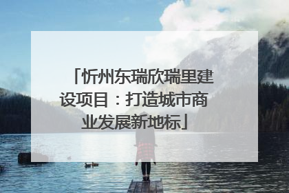 忻州东瑞欣瑞里建设项目：打造城市商业发展新地标