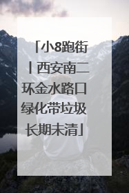 小8跑街丨西安南二环金水路口绿化带垃圾长期未清